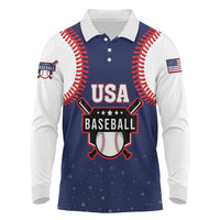 Custom USA 2025 Baseball Long Sleeve Polo Shirt United States Team For Glory