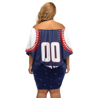 Custom USA 2025 Baseball Off Shoulder Short Dress United States Team For Glory