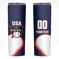 Custom USA 2025 Baseball Skinny Tumbler United States Team For Glory