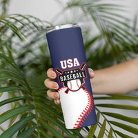 Custom USA 2025 Baseball Skinny Tumbler United States Team For Glory