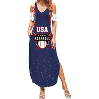 Custom USA 2025 Baseball Summer Maxi Dress United States Team For Glory