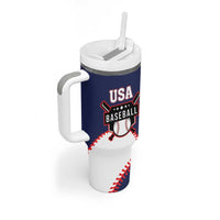 Custom USA 2025 Baseball Tumbler With Handle United States Team For Glory