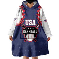 Custom USA 2025 Baseball Wearable Blanket Hoodie United States Team For Glory