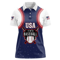 Custom USA 2025 Baseball Women Polo Shirt United States Team For Glory