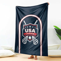 USA 2025 Lacrosse Blanket USA Growing the Game Blue Version