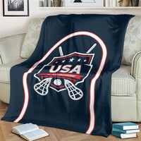 USA 2025 Lacrosse Blanket USA Growing the Game Blue Version