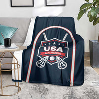 USA 2025 Lacrosse Blanket USA Growing the Game Blue Version