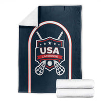 USA 2025 Lacrosse Blanket USA Growing the Game Blue Version