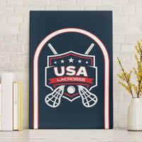 USA 2025 Lacrosse Canvas Wall Art USA Growing the Game Blue Version