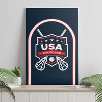 USA 2025 Lacrosse Canvas Wall Art USA Growing the Game Blue Version