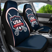 USA 2025 Lacrosse Car Seat Cover USA Growing the Game Blue Version