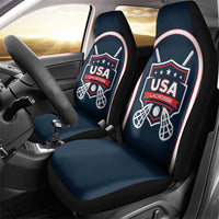 USA 2025 Lacrosse Car Seat Cover USA Growing the Game Blue Version