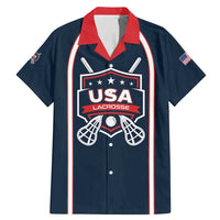 Custom USA 2025 Lacrosse Family Matching Mermaid Dress and Hawaiian Shirt USA Growing the Game Blue Version