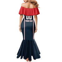 Custom USA 2025 Lacrosse Family Matching Mermaid Dress and Hawaiian Shirt USA Growing the Game Blue Version