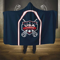USA 2025 Lacrosse Hooded Blanket USA Growing the Game Blue Version