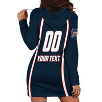 Custom USA 2025 Lacrosse Hoodie Dress USA Growing the Game Blue Version