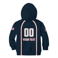 Custom USA 2025 Lacrosse Kid Hoodie USA Growing the Game Blue Version
