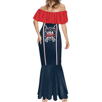 Custom USA 2025 Lacrosse Mermaid Dress USA Growing the Game Blue Version