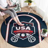 USA 2025 Lacrosse Round Carpet USA Growing the Game Blue Version