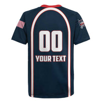 Custom USA 2025 Lacrosse Rugby Jersey USA Growing the Game Blue Version