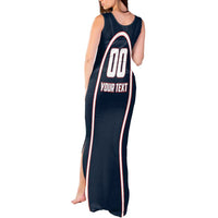 Custom USA 2025 Lacrosse Tank Maxi Dress USA Growing the Game Blue Version