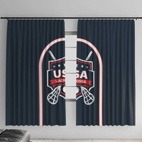 USA 2025 Lacrosse Window Curtain USA Growing the Game Blue Version