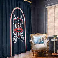 USA 2025 Lacrosse Window Curtain USA Growing the Game Blue Version