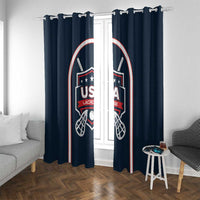 USA 2025 Lacrosse Window Curtain USA Growing the Game Blue Version