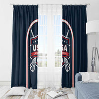 USA 2025 Lacrosse Window Curtain USA Growing the Game Blue Version