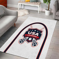 USA 2025 Lacrosse Area Rug USA Growing the Game White Version