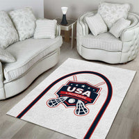 USA 2025 Lacrosse Area Rug USA Growing the Game White Version