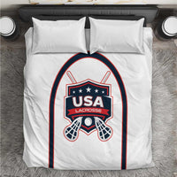 USA 2025 Lacrosse Bedding Set USA Growing the Game White Version