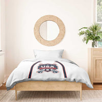 USA 2025 Lacrosse Bedding Set USA Growing the Game White Version