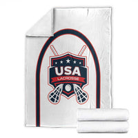 USA 2025 Lacrosse Blanket USA Growing the Game White Version