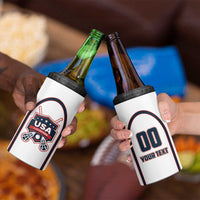 Custom USA 2025 Lacrosse 4 in 1 Can Cooler Tumbler USA Growing the Game White Version