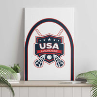 USA 2025 Lacrosse Canvas Wall Art USA Growing the Game White Version