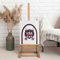 USA 2025 Lacrosse Canvas Wall Art USA Growing the Game White Version