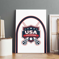 USA 2025 Lacrosse Canvas Wall Art USA Growing the Game White Version