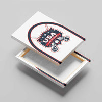 USA 2025 Lacrosse Canvas Wall Art USA Growing the Game White Version