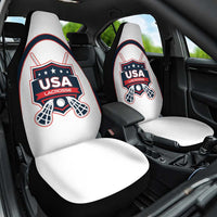 USA 2025 Lacrosse Car Seat Cover USA Growing the Game White Version