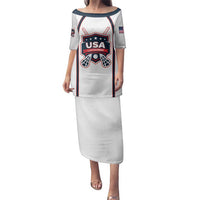 Custom USA 2025 Lacrosse Family Matching Puletasi and Hawaiian Shirt USA Growing the Game White Version