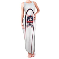 Custom USA 2025 Lacrosse Family Matching Tank Maxi Dress and Hawaiian Shirt USA Growing the Game White Version