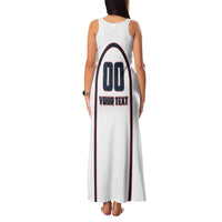 Custom USA 2025 Lacrosse Family Matching Tank Maxi Dress and Hawaiian Shirt USA Growing the Game White Version