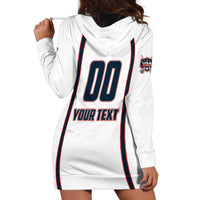 Custom USA 2025 Lacrosse Hoodie Dress USA Growing the Game White Version