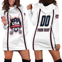 Custom USA 2025 Lacrosse Hoodie Dress USA Growing the Game White Version