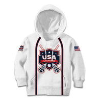 Custom USA 2025 Lacrosse Kid Hoodie USA Growing the Game White Version