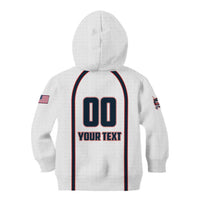 Custom USA 2025 Lacrosse Kid Hoodie USA Growing the Game White Version