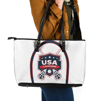 USA 2025 Lacrosse Leather Tote Bag USA Growing the Game White Version