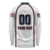 Custom USA 2025 Lacrosse Long Sleeve Shirt USA Growing the Game White Version
