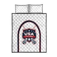 USA 2025 Lacrosse Quilt Bed Set USA Growing the Game White Version